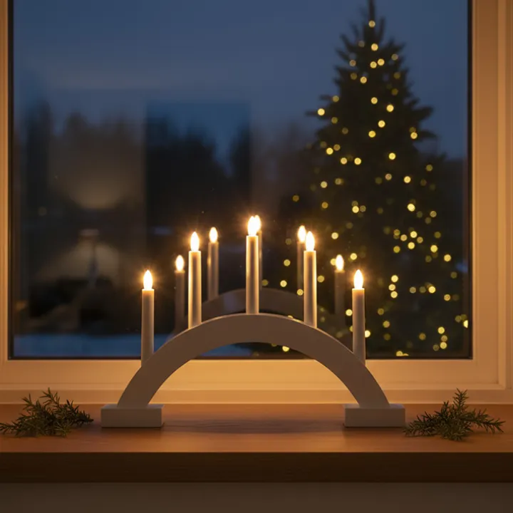 Batteridriven adventsljusstake