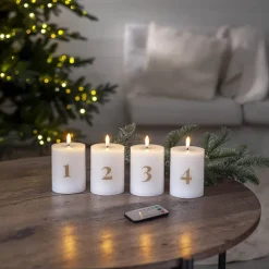 Batteridrivna adventsljus med nummer