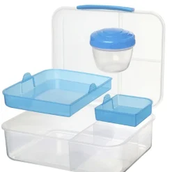 Bentobox med 5 fack och burk 1,65L, Sistema