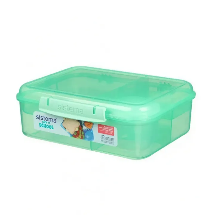 Bentobox med 5 fack och burk 1,65L, Sistema