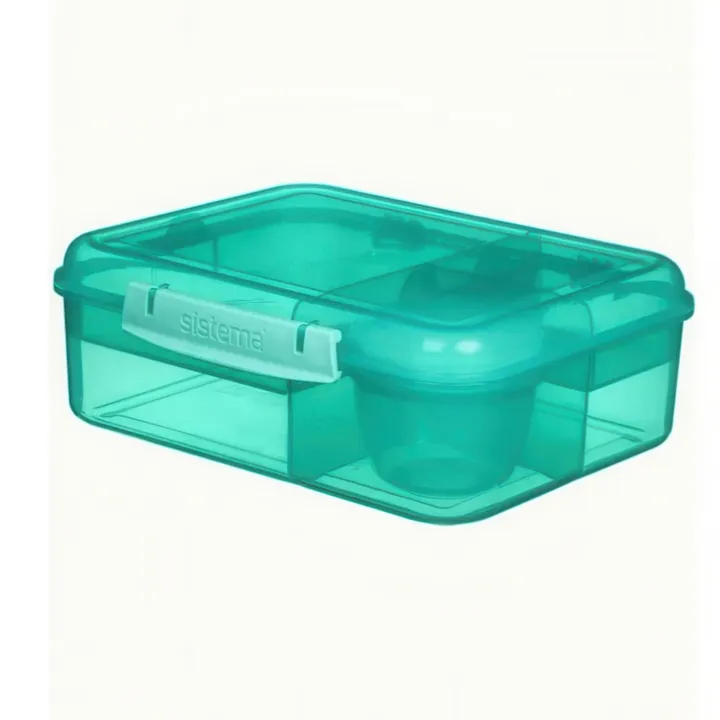 Bentobox med 5 fack och burk 1,65L, Sistema