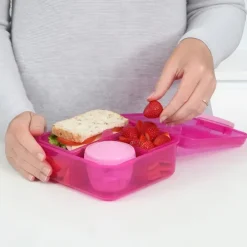Bentobox med 5 fack och burk 1,25L, Sistema