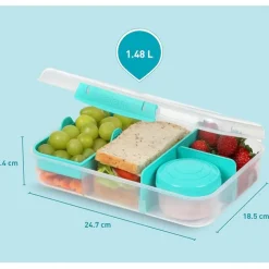 Bentolåda med fack och bruk 1,48L, Sistema