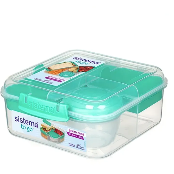 Bentolåda med 5 fack och burk 1,25L, Sistema