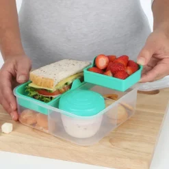 Bentolåda med 5 fack och burk 1,25L, Sistema