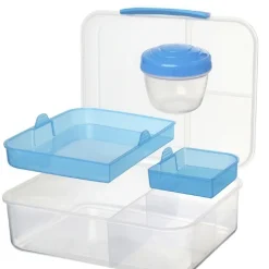 Bentolåda med 5 fack och burk 1,65L, Sistema