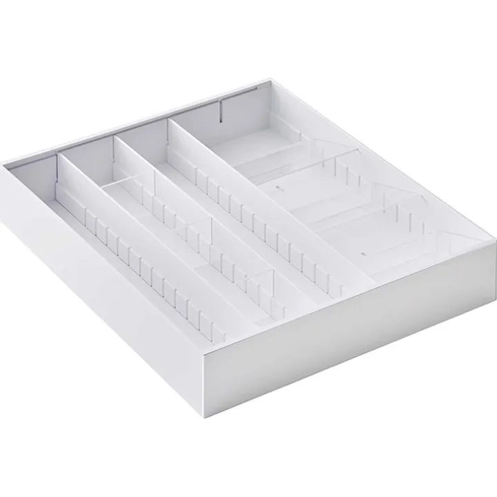 Besticklåda, Justerbar, TOWER CUTLERY CASE, Yamazaki, 35 x 30~47,5 x H 5,5 cm