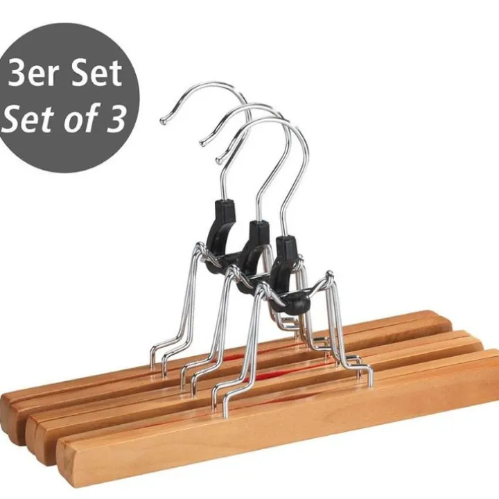 Byxgalge i trä 3-pack