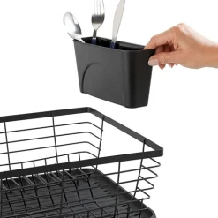 Diskställ med bestickkorg i metall, Wenko