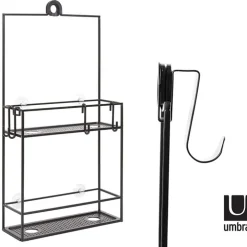 Duschkorg i metall med smart fäste, Umbra