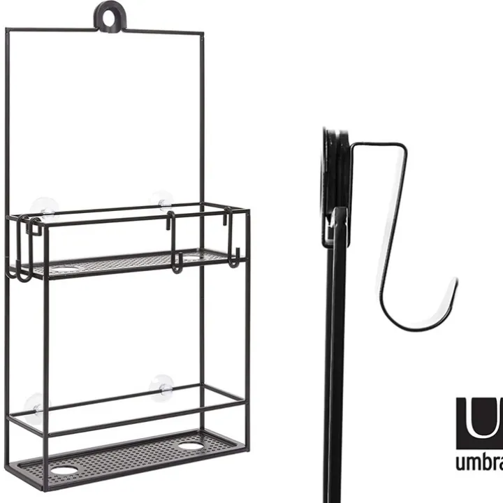 Duschkorg i metall med smart fäste, Umbra