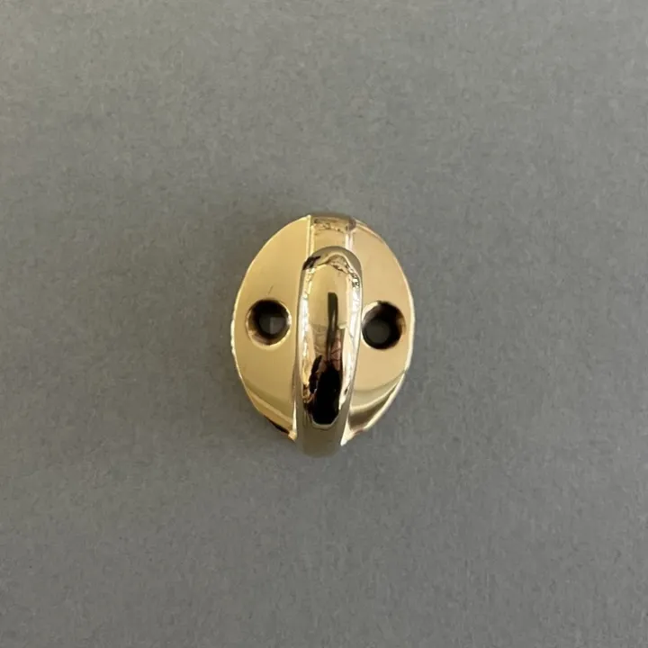Enkelkrok, Mini, EXMEZ, H 3,3 cm, Mässing