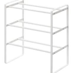 Expanderbar skohylla 3 hyllplan, 41-70cm, Yamazaki, Vit