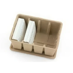 Förvaringsask i återvunnen papp, Beige