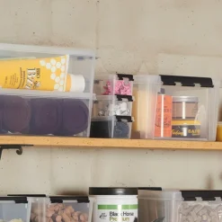 Förvaringsask med lock 0,3L, SmartStore, Klar/svart