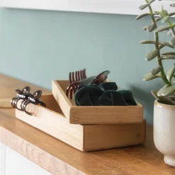 Förvaringsbricka i bambu 2 delar