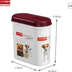Förvaringsburk för hund- och kattmat 2,2L