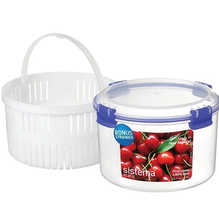Förvaringsburk med avrinning, 1,5 L, Sistema
