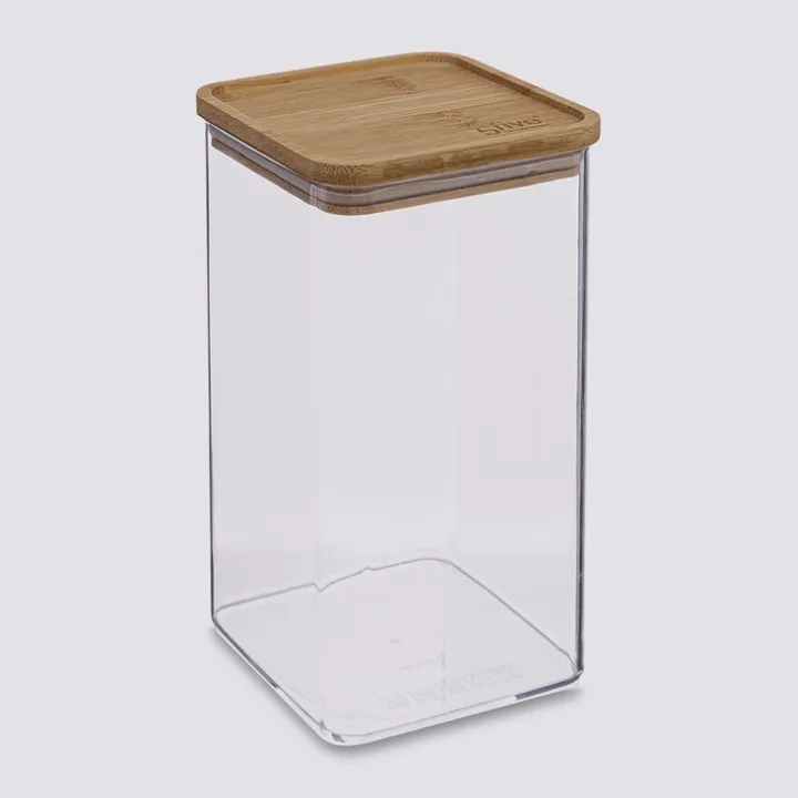 Förvaringsburk med bambulock 1,5L, Eske