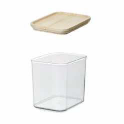 Förvaringsburk med trälock 2L, iDesign