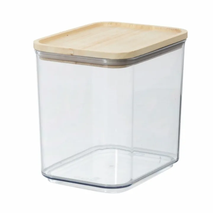 Förvaringsburk med trälock 2L, iDesign