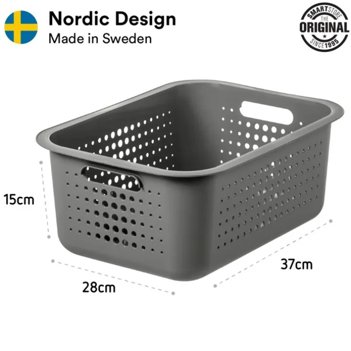 Förvaringskorg i återvunnen plast 10L, SmartStore