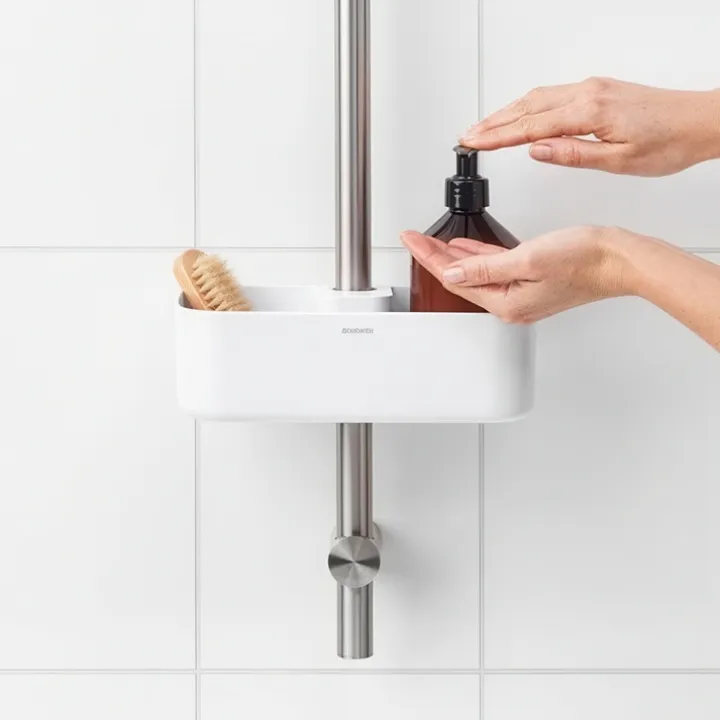 Förvaringskorg till duschstång, Brabantia, Vit