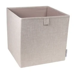 Förvaringskub i tyg, Bigso, Beige