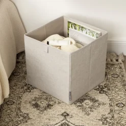 Förvaringskub i tyg, Bigso, Beige