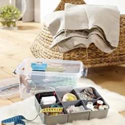 Förvaringslåda med insats och handtag 6L, Q-Line