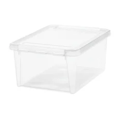 Förvaringslåda med lock 14L, SmartStore, Klar/vit