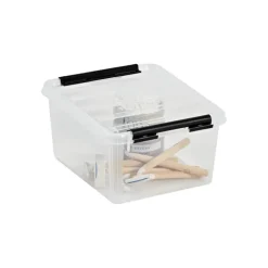 Förvaringslåda med lock 2L, SmartStore, Klar/svart