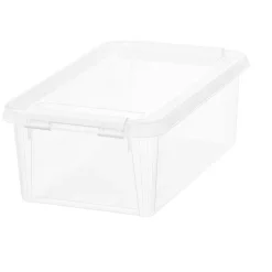 Förvaringslåda med lock 4L, SmartStore, Klar/vit