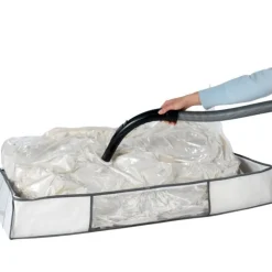 Förvaringslåda med vakuumpåse, 105x45x15cm, Vit