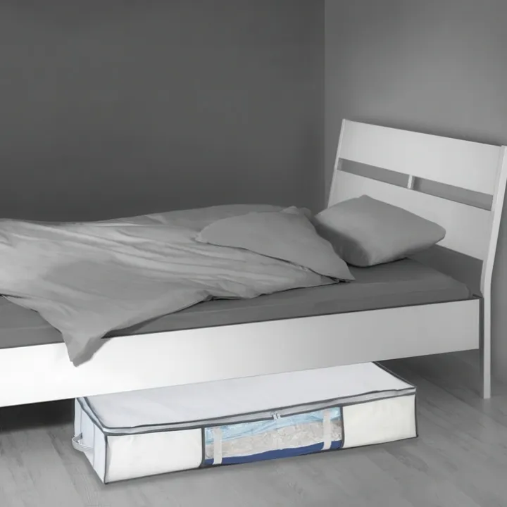 Förvaringslåda med vakuumpåse, 105x45x15cm, Vit