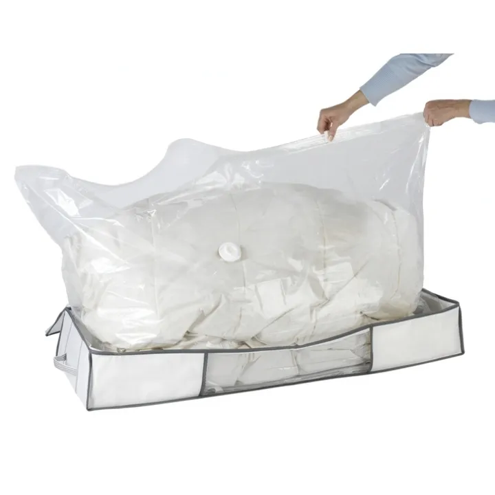 Förvaringslåda med vakuumpåse, 105x45x15cm, Vit