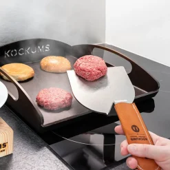 Hamburgerpress och stekspade, Kockums Jernverk