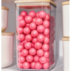 Hög förvaringsburk med trälock 4L, iDesign