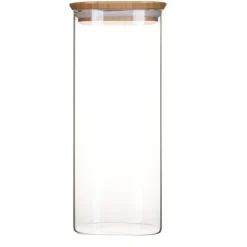 Hög glasburk med bambulock 2,2L, Pebbly