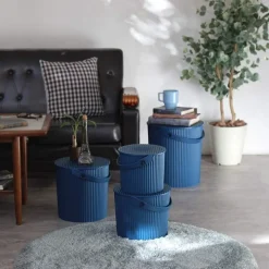 Hink med lock 4L, Omnioutil, Mörkblå