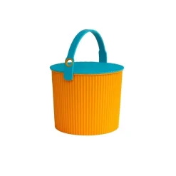 Hink med lock 8L, Omnioutil, Orange/Turkos