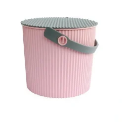 Hink med lock 20L, Omnioutil, Rosa/Grå