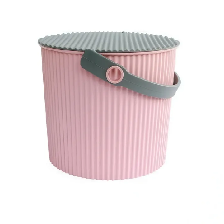 Hink med lock 20L, Omnioutil, Rosa/Grå