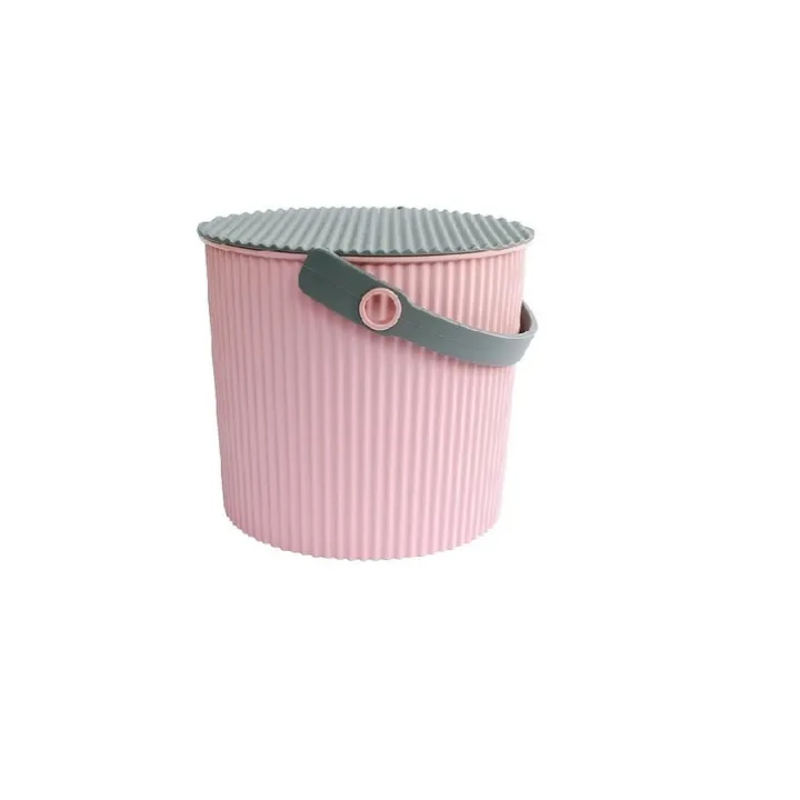 Hink med lock 8L, Omnioutil, Rosa/Grå