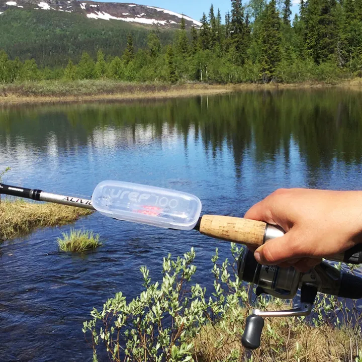 Hållare till fiskedrag