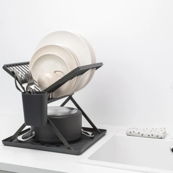 Hopfällbart diskställ, Brabantia, Mörkgrå