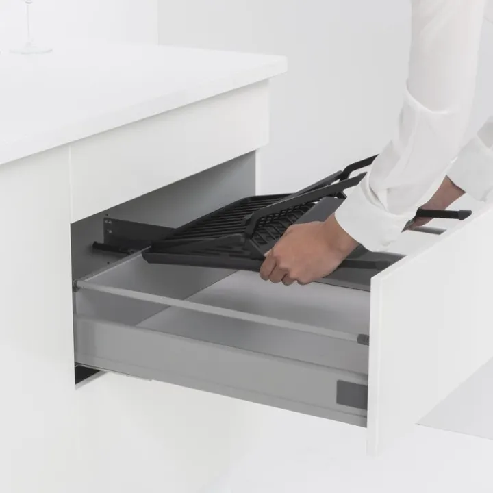 Hopfällbart diskställ, Brabantia, Mörkgrå