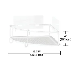 Hörnhylla i metall 2-pack