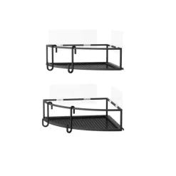Hörnhylla i metall 2-pack