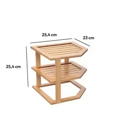 Hörnhylla 2 plan i bambu